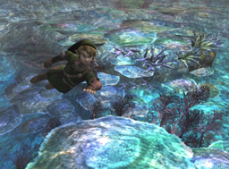 Link prend un bain